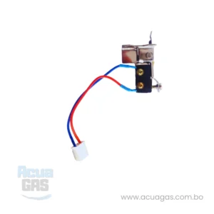 Microinterruptor para calefón, 2 cables, con soporte metálico con tornillo, Splendid/Mademsa Vitality.