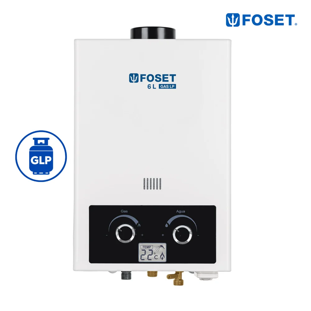 Calefón a gas FOSET 6 L Tiro Natural GLP