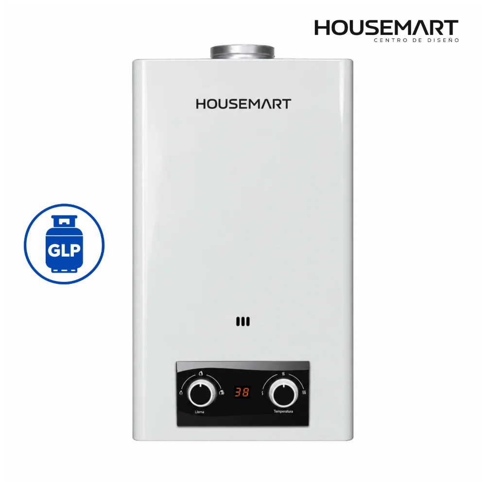 Calefón a gas HOUSEMART 12 L Tiro Natural GLP