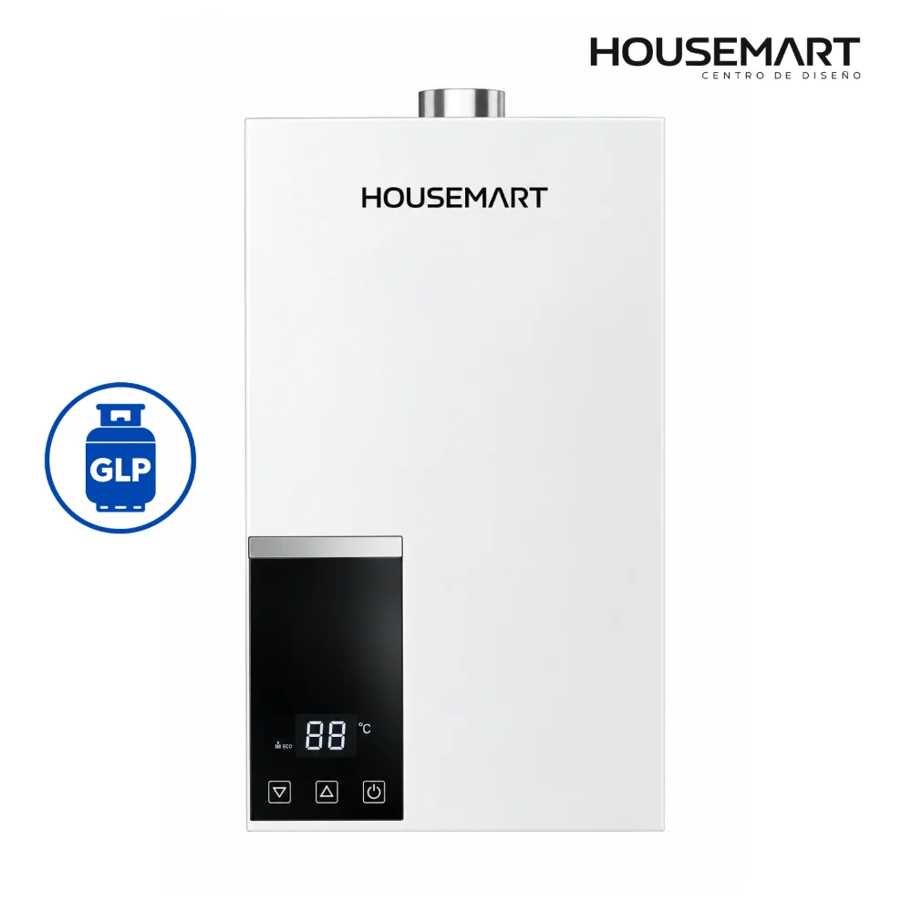 Calefón a gas HOUSEMART Digital 15 L Tiro Forzado GLP