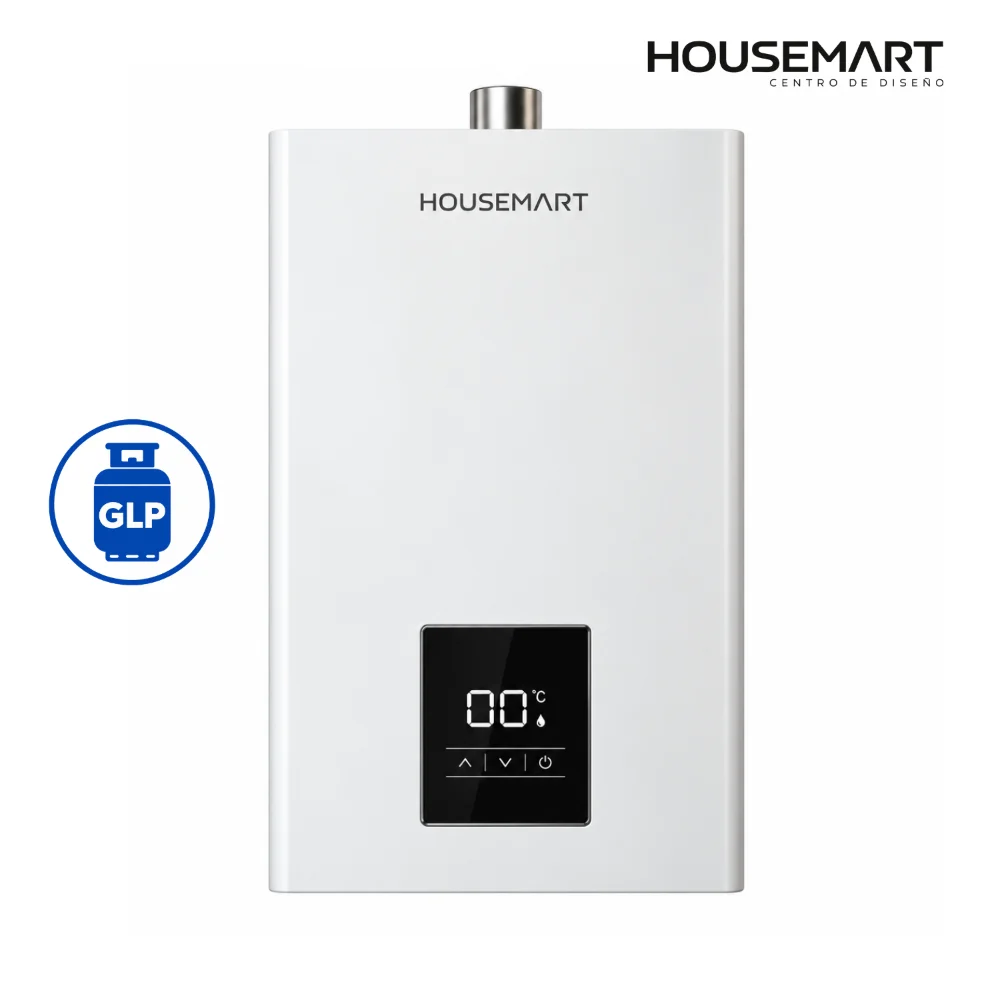 Calefón a gas HOUSEMART Digital 16 L Tiro Forzado GLP