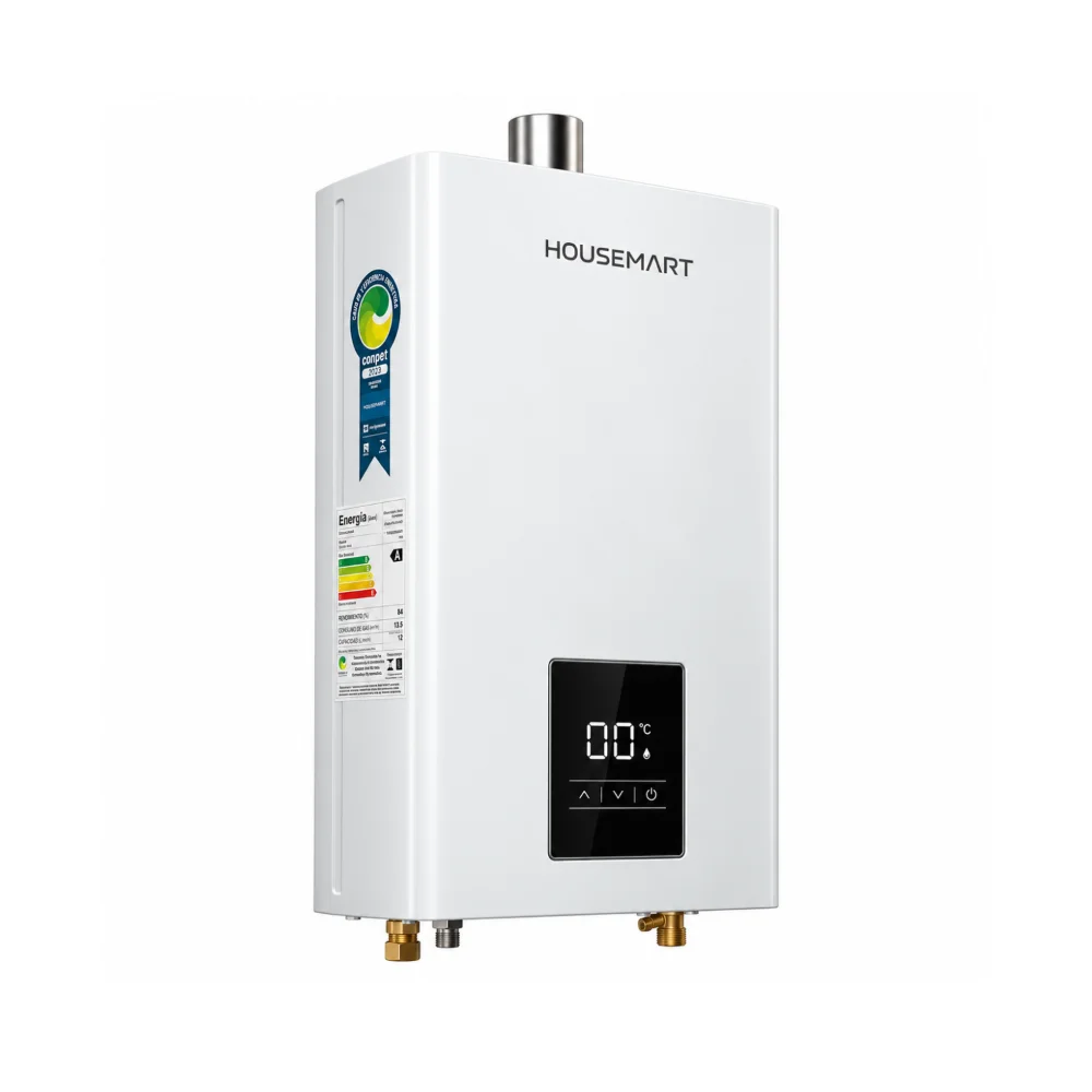 Calefón a gas HOUSEMART Digital 16 L Tiro Forzado GN - Imagen 2